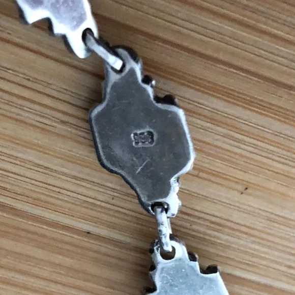 $64  Vintage Estate Amethyst Bracelet  Sterling Silver  Marked 925 - Picture 3 of 4